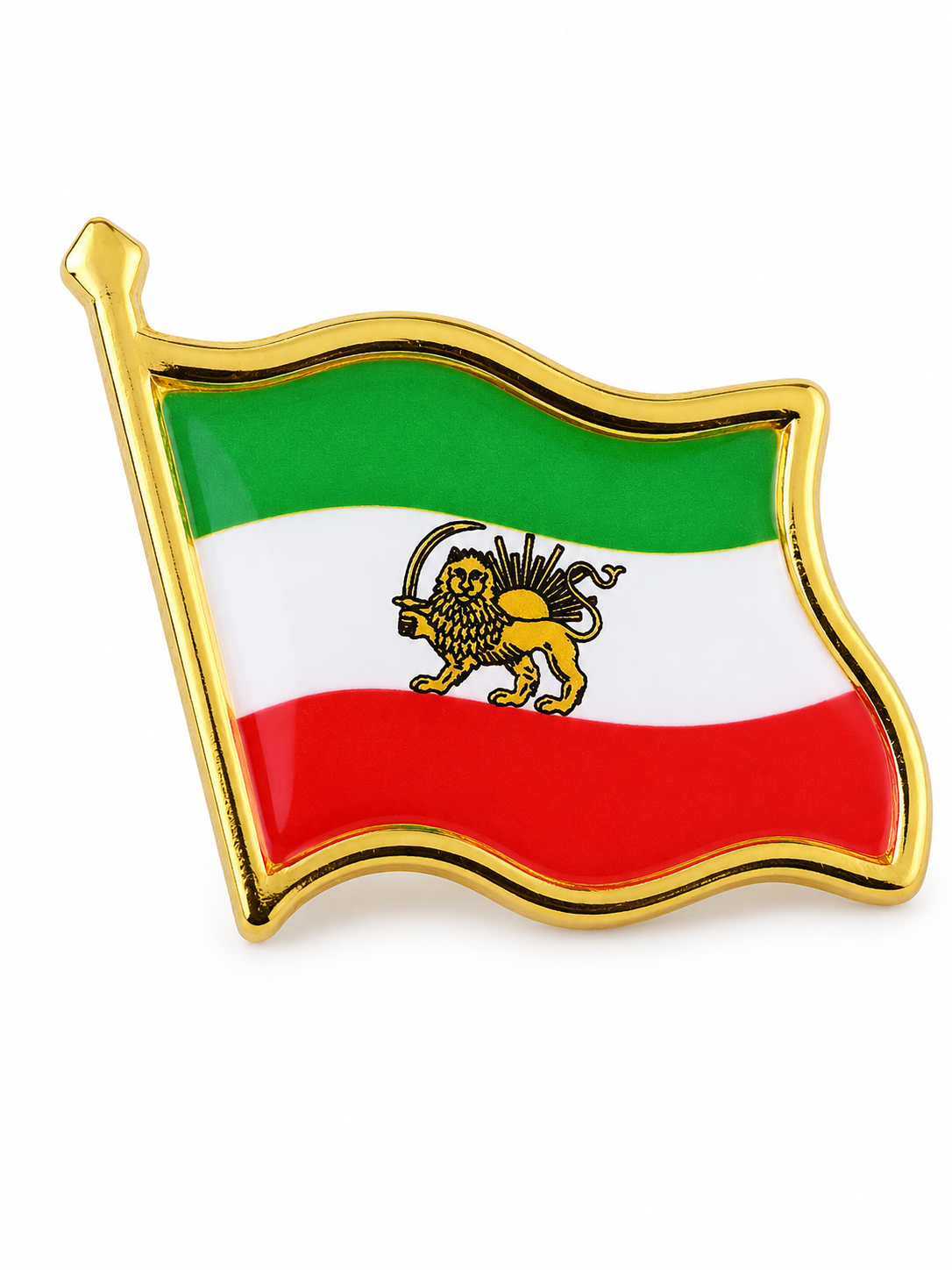 Lion and Sun Iran Flag Pin